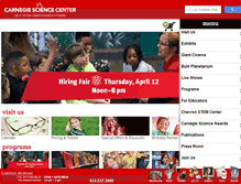 Tablet Screenshot of carnegiesciencecenter.com